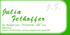 julia felhoffer business card